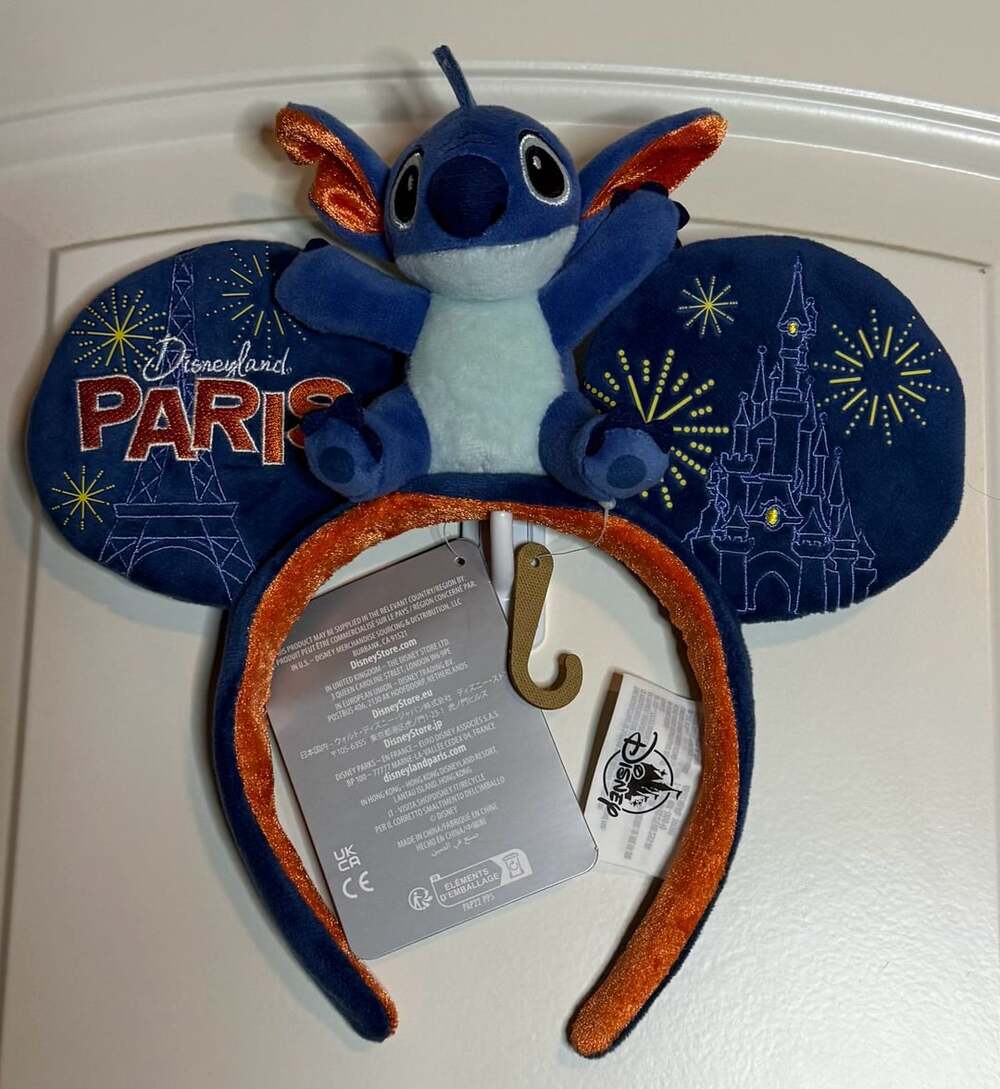 NWT Disney Parks Disneyland Paris Stitch Ear Headband